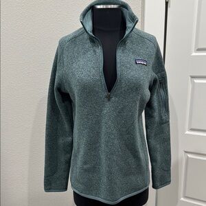 Patagonia Teal Half-Zip Fleece Jacket